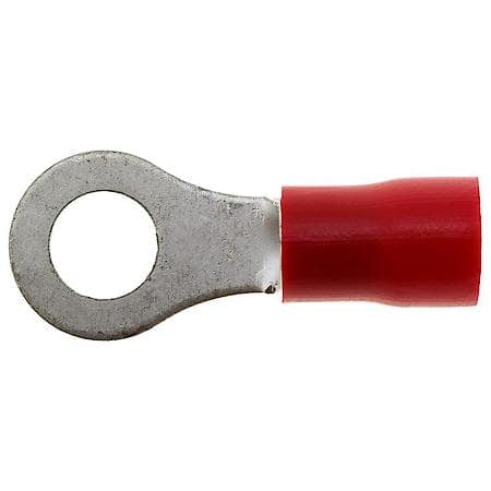 8 Gauge 5/16 Inch PVC Solderless Red Ring Terminal (Sold by each)