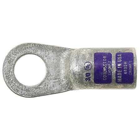 3/0 (000) Gauge 1/2" Crimp or Solder Heavy Wall Lug (Sold by each)