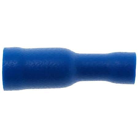 16 To 14 Gauge .180 PVC Crimp Solderless Blue Female Bullet Terminal (Sold by each)