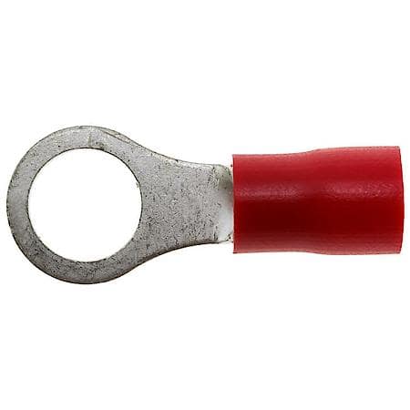 8 Gauge 3/8" PVC Solderless Red Ring Terminal (Sold by each)