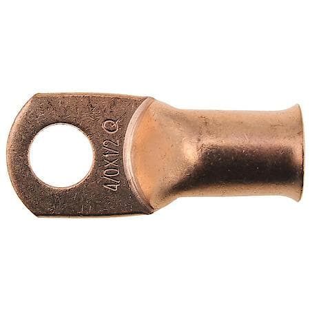 4/0 (0000) Gauge 1/2" Crimp or Solder Copper Lug (Sold by each)