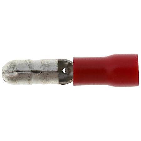 22 To 18 Gauge .157 PVC Crimp Solderless Red Male Bullet Terminal (Sold by each)