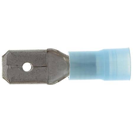 16 To 14 Gauge .250 Nylon Crimp Solderless Blue Male Spade / Disconnect Terminal (Sold by each)