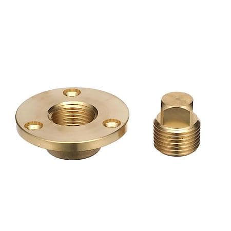 18751 Cast Bronze Marine Boat 2-Inch Garboard Drain with Brass Plug