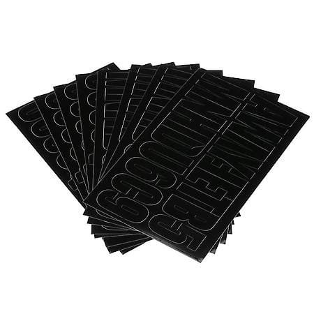 77111 Boat Registration Letter and Number Kits 3-1/4 inch Mylar Black
