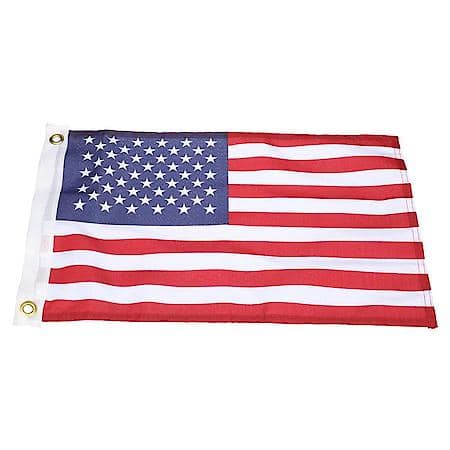 78201 Print-Dyed Marine Grade Nylon United States Flag - 12 x 18 Inches