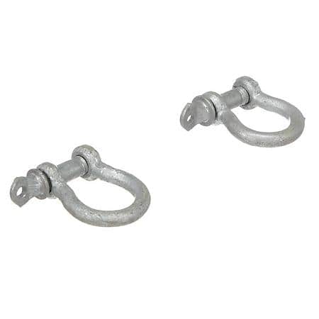 43051 Galvanized Anchor Shackle - 1/4 Inch - 1,100 Pounds Max Load -2 Pack