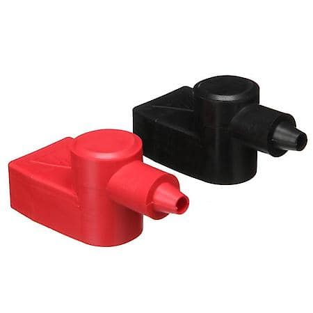 13701 Marine Type Battery Terminal Covers,Includes 1 Red & 1 Black Cover