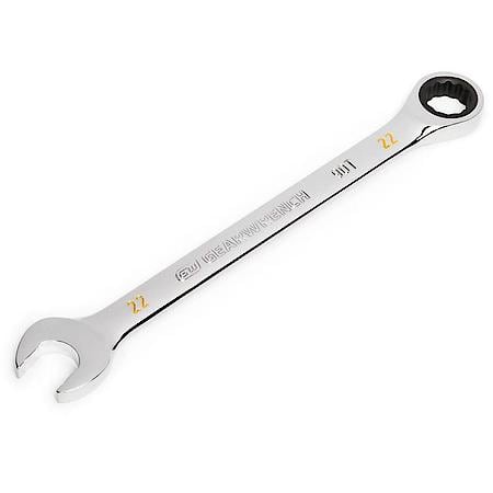 22M 90-Tooth 12 Point Ratcheting Combination Wrench