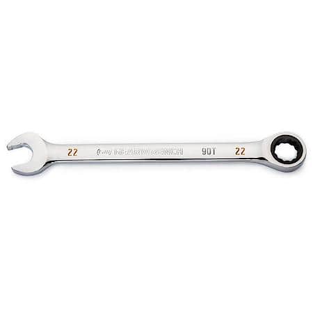 22M 90-Tooth 12 Point Ratcheting Combination Wrench
