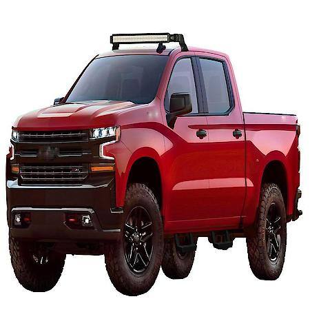 Cab Mount, Multi-Fit, Single, Flat Step, Powder Coated, Black, Aluminum, 14" L