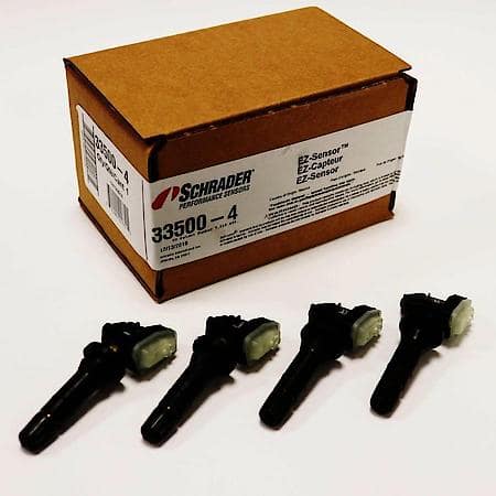 Programmable Tire Pressure Sensor (TPMS): Snap-In Rubber Valve, 4 Piece