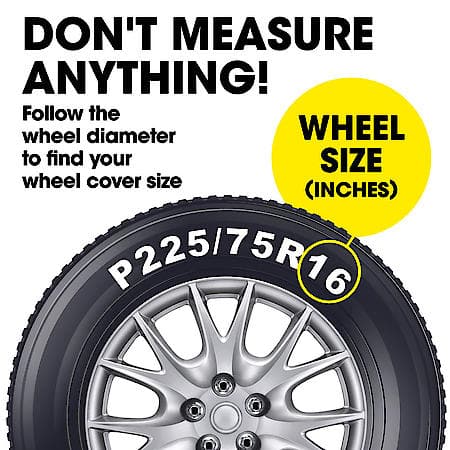 16" Wheel Cover: 7 Durham, Silver, High Impact Plastic, 4 Pack