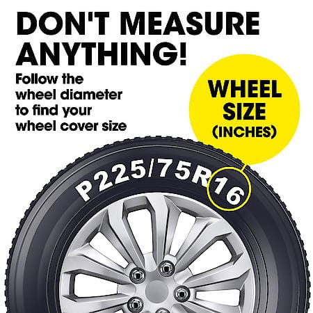 16" Wheel Cover: 5 Tampa, Silver, High Impact Plastic, 4-Pack