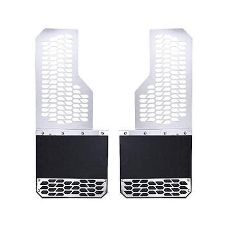Direct Fit, Set Of 2, Flat, Without Logo, Polished, SS, Mounts With Rivets
