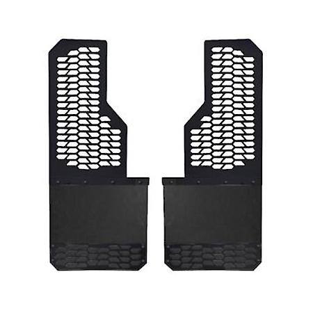 Direct Fit, Set Of 2, Flat, Black, High Density Polyethylene, Mounts With Rivets