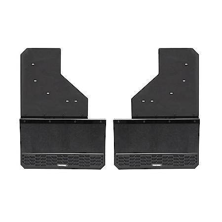 Direct Fit, Set Of 2, Flat, Matte Black, High Density Polyethylene, Bolt On Mount