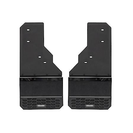 Direct Fit, Set Of 2, Flat, Matte Black, High Density Polyethylene, Bolt On Mount