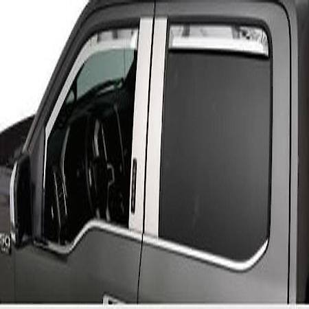 Low Profile, In-Channel With Tape, Chrome, Polycarbonate, Set Of 2