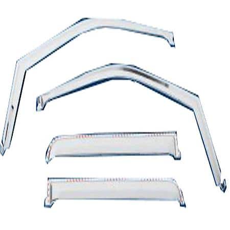 Low Profile, In-Channel With Tape, Chrome, Polycarbonate, Set Of 2