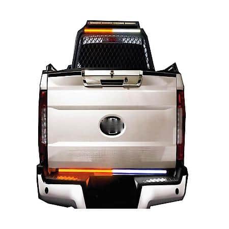 Led, 36" L, Amber And White Led, 1400 Lumens, Clear Lens, Black Housing