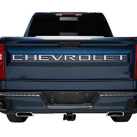 Chevrolet Logo, Tailgate, Chrome, Stainless Steel