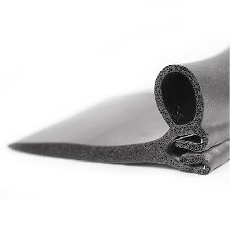 RV Slide Out Seal Push On Steel Core, 1/1-8 in. x 2-3/4 in. 150 ft, Black