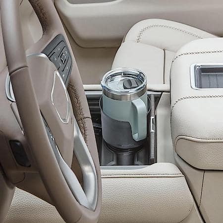 For Use In Existing Cup Holder, Weathertech Text, Black, Plastic, Non-Lighted