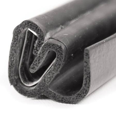 RV Flap Seal Push On Steel Core, 3/4 in. x 5/8 in. 15 ft, Black