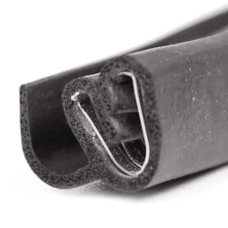 RV Flap Seal Push On Steel Core, 3/4 in. x 5/8 in. 15 ft, Black