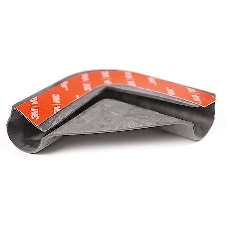 RV Slide Out Corner Seals Tape On 2 Pc, 3 in. x 3 in. x 1 ft, Black