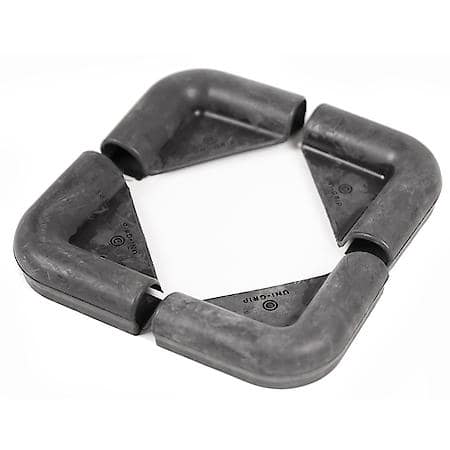 RV Slide Out Corner Seals Tape On 4 Pc, 3 in. x 3 in. x 1 ft, Black