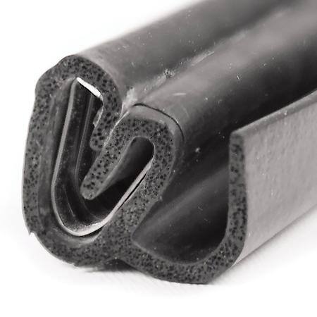 RV Flap Seal Push On Steel Core, 3/4 in. x 5/8 in. 125 ft, Black