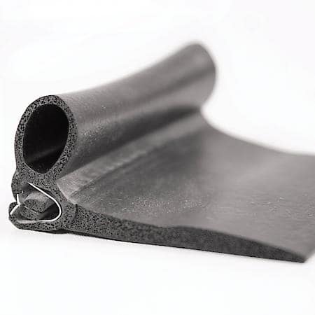 RV Slide Out Seal Push On Steel Core, 2-5/8 in. x 1-1/8 in. 75 ft, Black