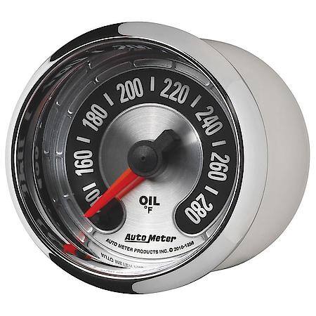 GAUGE; OIL TEMP; 2 1/16in.; 280deg.F; DIGITAL STEPPER MOTOR; AMERICAN MUSCLE