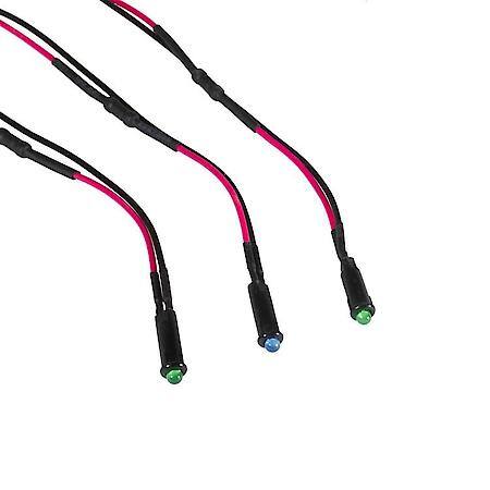 LED INDICATOR LIGHT KIT (2 GREEN; 1 BLUE)
