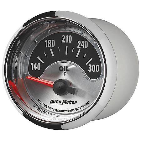 GAUGE; OIL TEMP; 2 1/16in.; 300deg.F; ELEC; AMERICAN MUSCLE