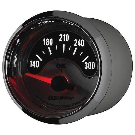 GAUGE; OIL TEMP; 2 1/16in.; 300deg.F; ELEC; AMERICAN MUSCLE
