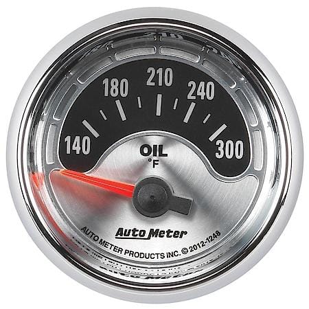 GAUGE; OIL TEMP; 2 1/16in.; 300deg.F; ELEC; AMERICAN MUSCLE