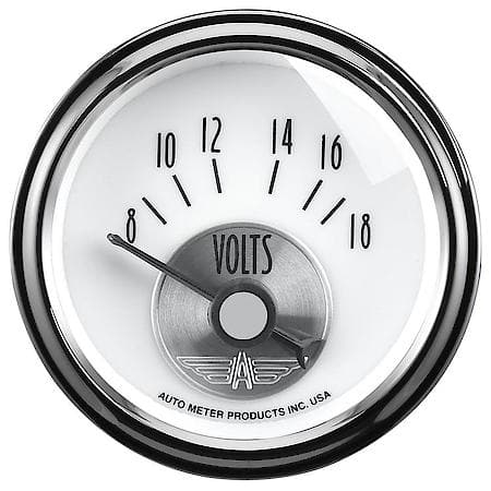 GAUGE; VOLTMETER; 2 1/16in.; 18V; ELEC; PRESTIGE PEARL