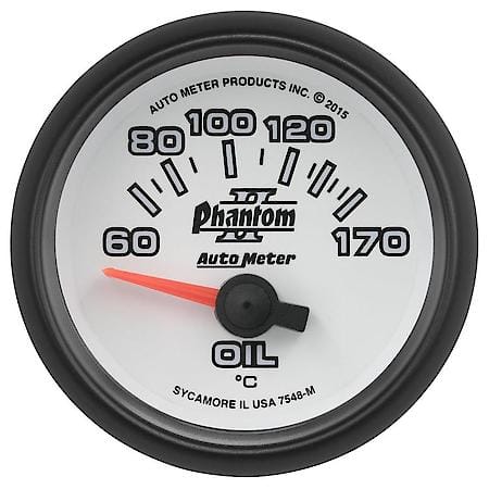 GAUGE; OIL TEMP; 2 1/16in.; 60-170deg.F; ELECTRIC; PHANTOM II