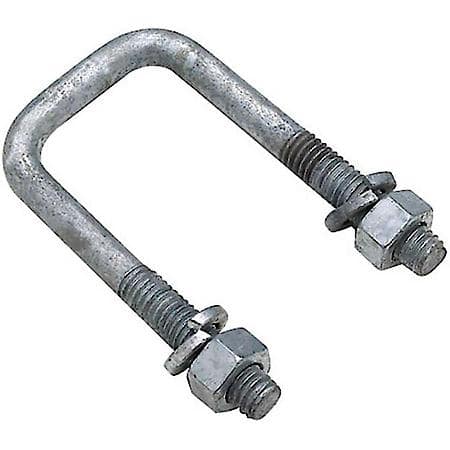 Sq U-Bolt-3 1/16 X 4 5/16 Solid galvanized steel u-bolts with nuts & lock washers