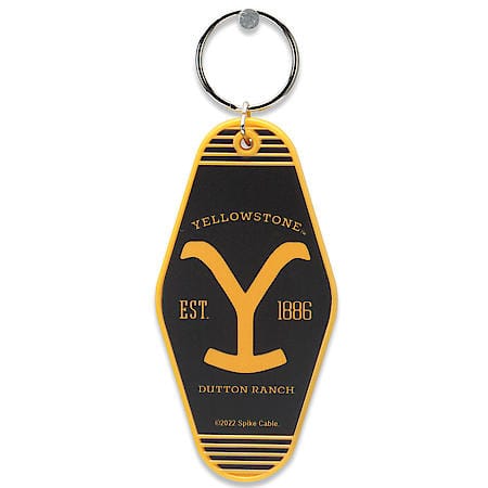 Yellow Yellowstone Dutton Ranch Brand - Plastic Key Chain