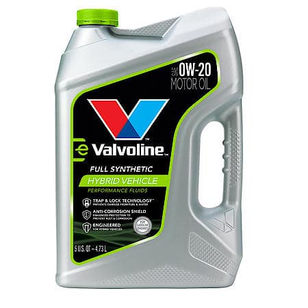 Hybrid Full Synthetic 0W-20 Motor Oil, Maximizes Engine Life, 5 Quart