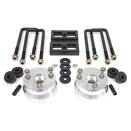 3" Front Lift, 1" Rear Lift, Black/ Silver Components