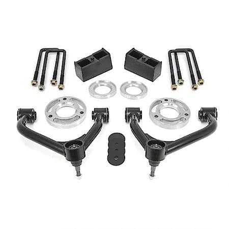 2"Front Lift, 1"Rear Lift,  Black/Silver, With Strut Assembly Extensions