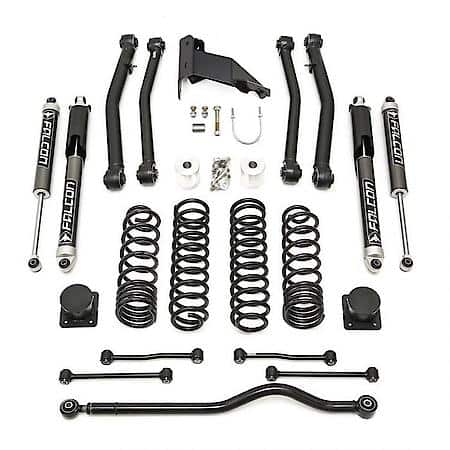 4"Front Lift, 4"Rear Lift, Black Components/Gray Shock Absorbers