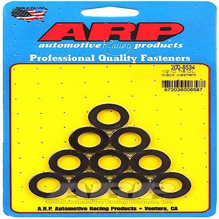 7/8" Outside Dia, 1/2" Inside Dia, 0.12" Thick, Black Oxide, 10 Piece Pack