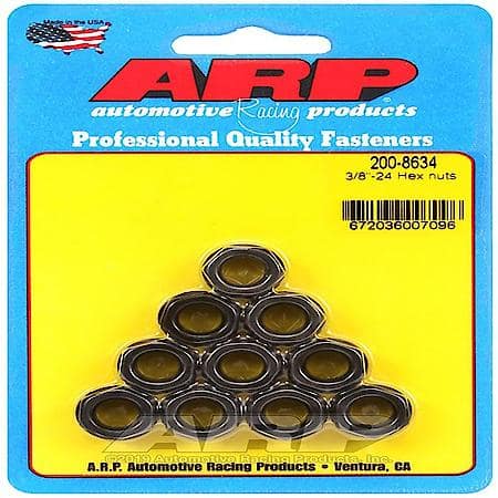 3/8" - 24 Thread Size, 9/16" Socket Size, Black Oxide, Chrome Moly, 10 Piece Pack