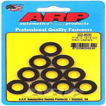 13/16" Outside Diameter, 7/16" Dia, 0.120" Thick, Black Oxide, 10 Piece Pack